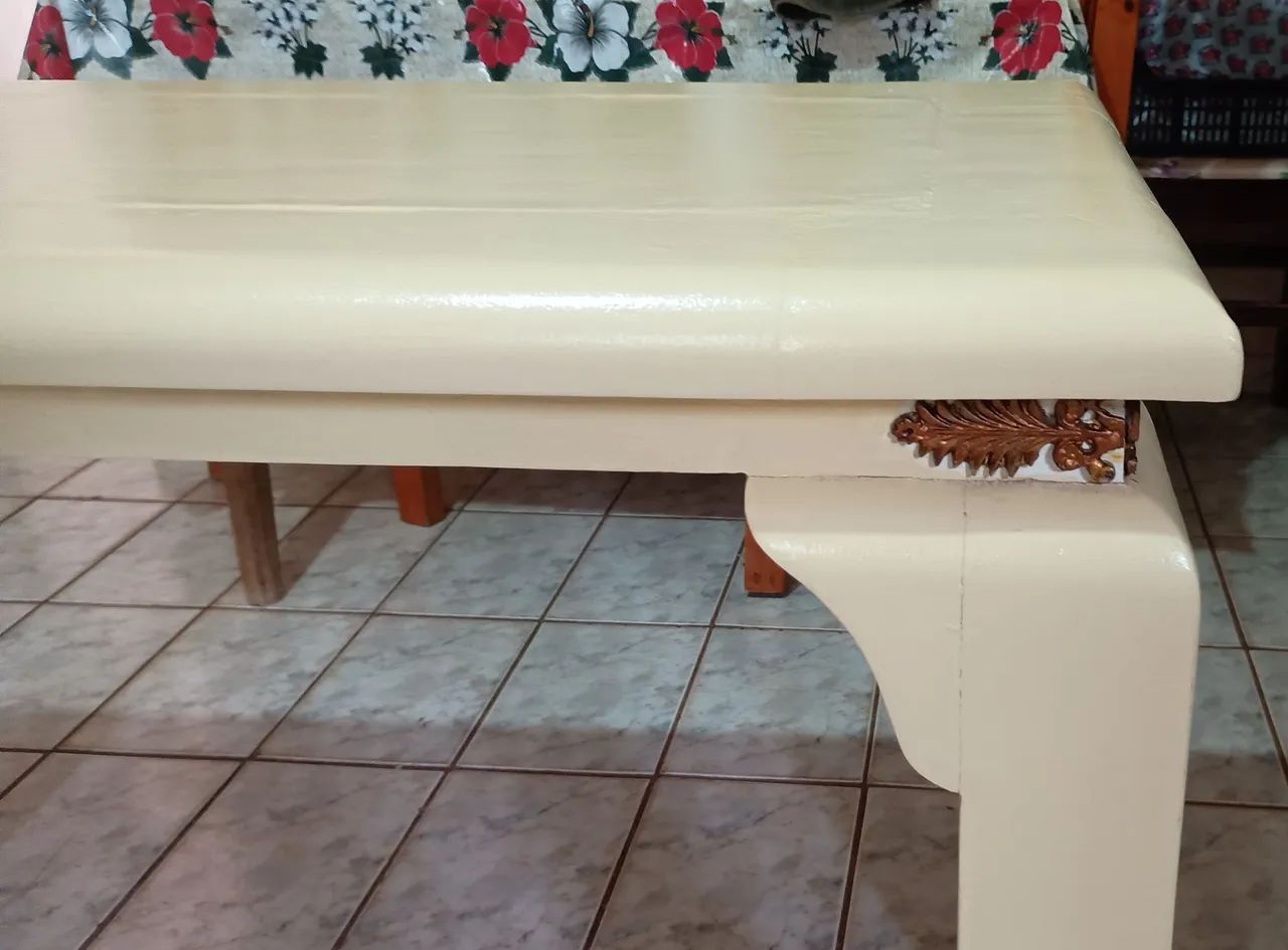 Mesa antiga de madeira maciça - Foto 2