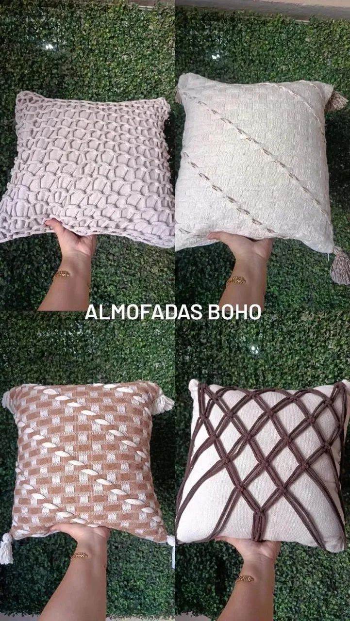 Almofadas boho almofadas macramé rustica - Foto 2