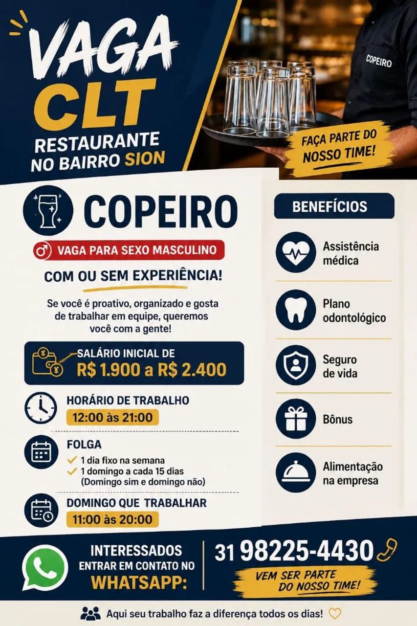 Copeiro para Restaurante 