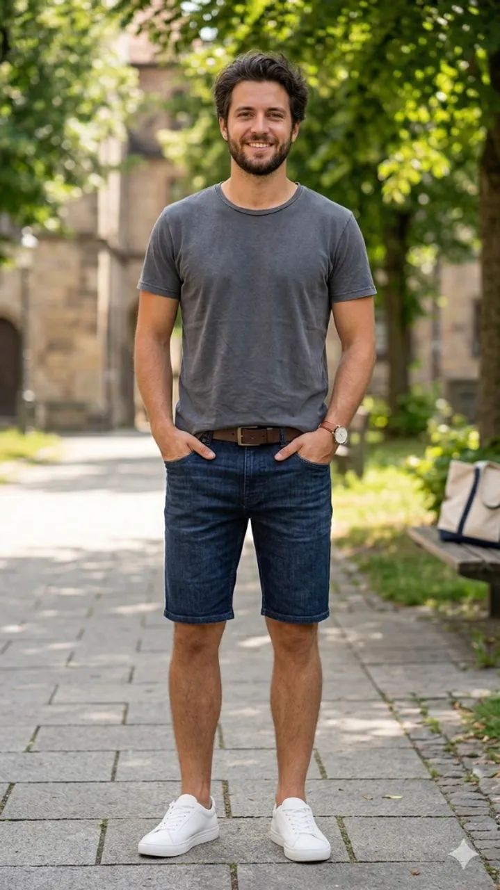 bermuda masculina jeans - Foto 2
