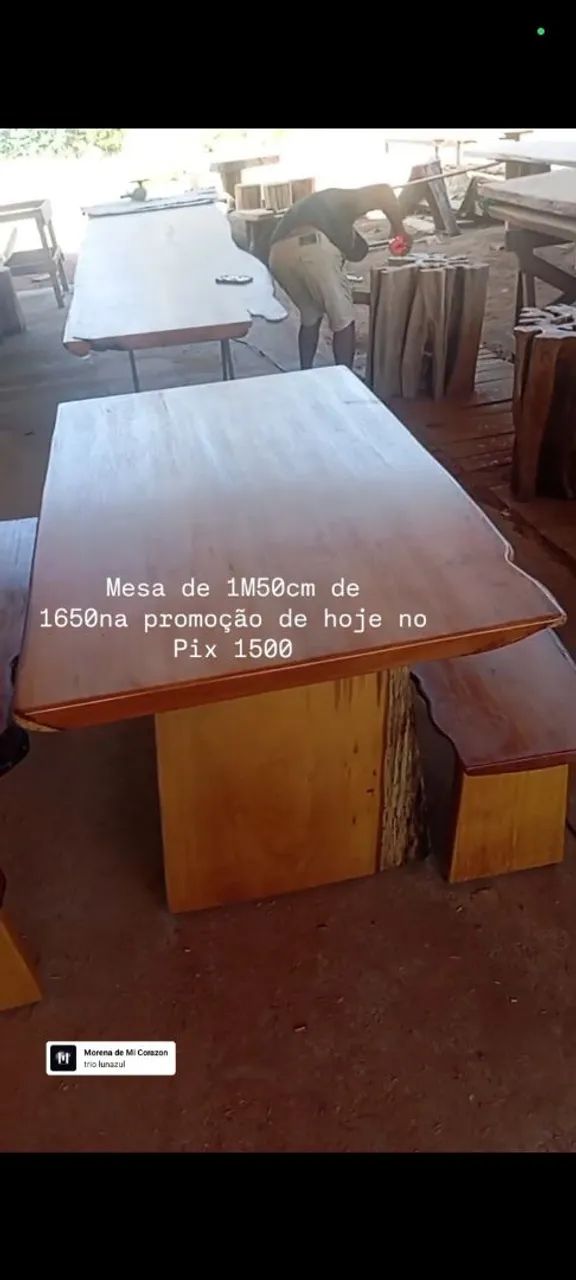 Mesa de garápa 1M50cm