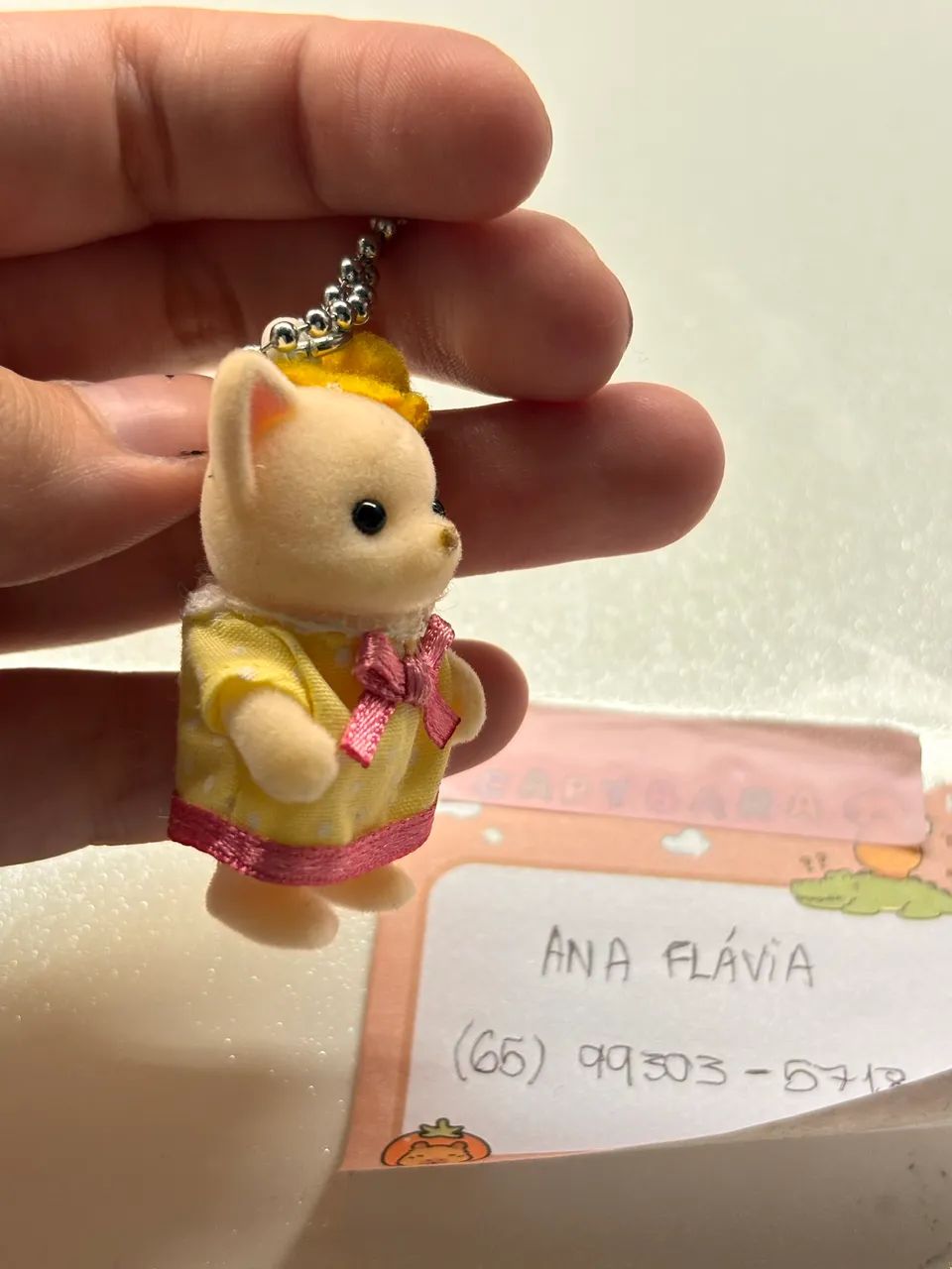 Chaveiro original importado do Japão sylvanian families buldog  - Foto 3