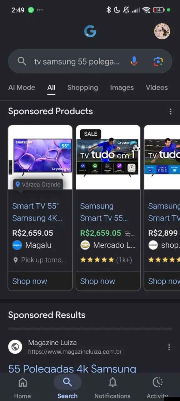 Vendo televisão Samsung 5'5 - Foto 2