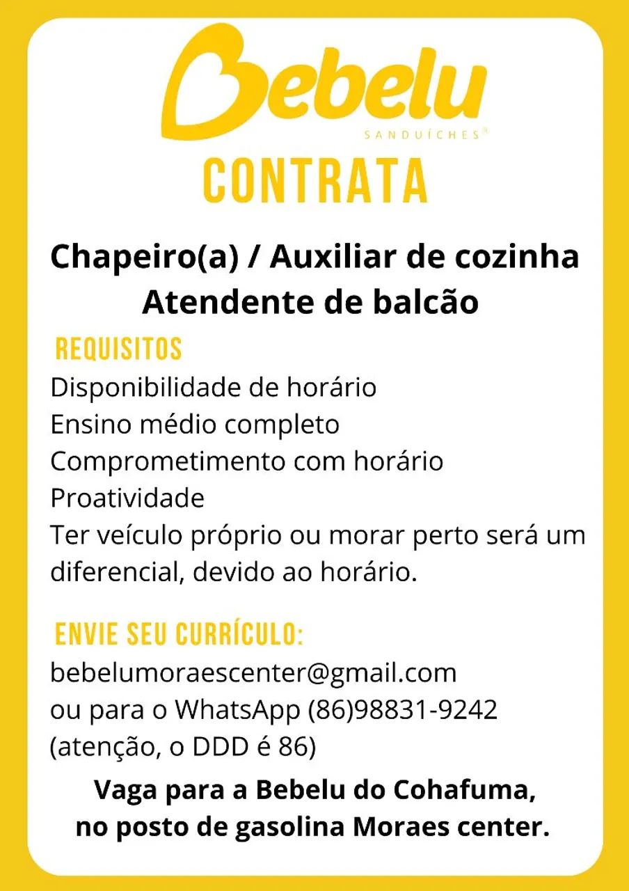 Vaga de emprego