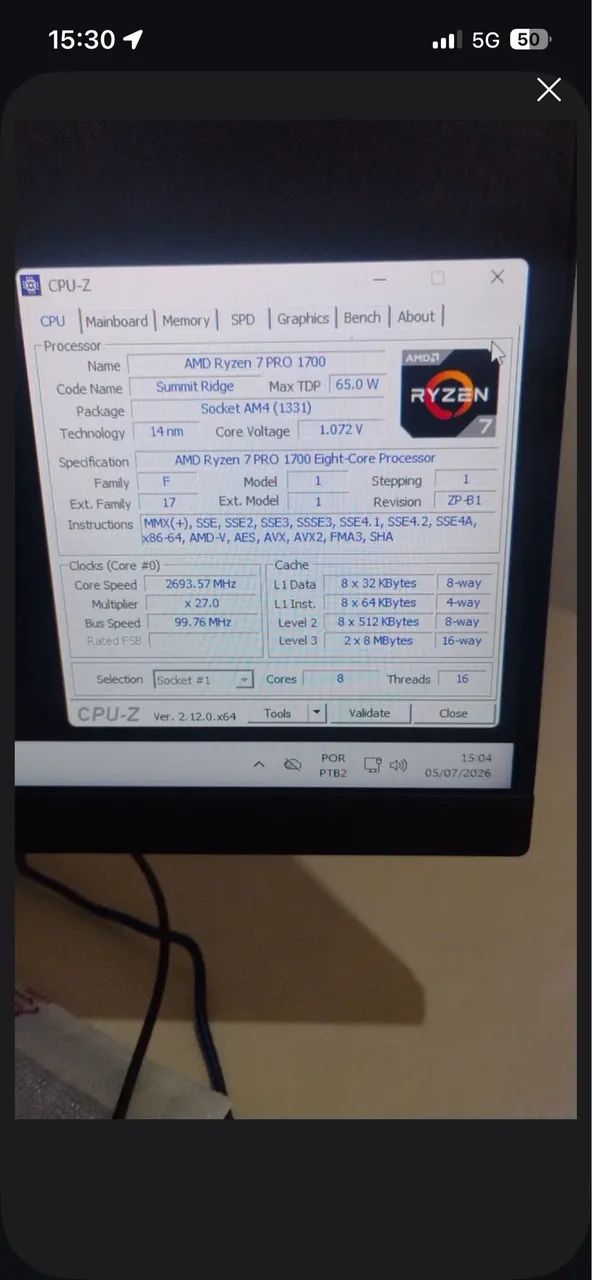 Ryzen 7 1700 PRO - Foto 2