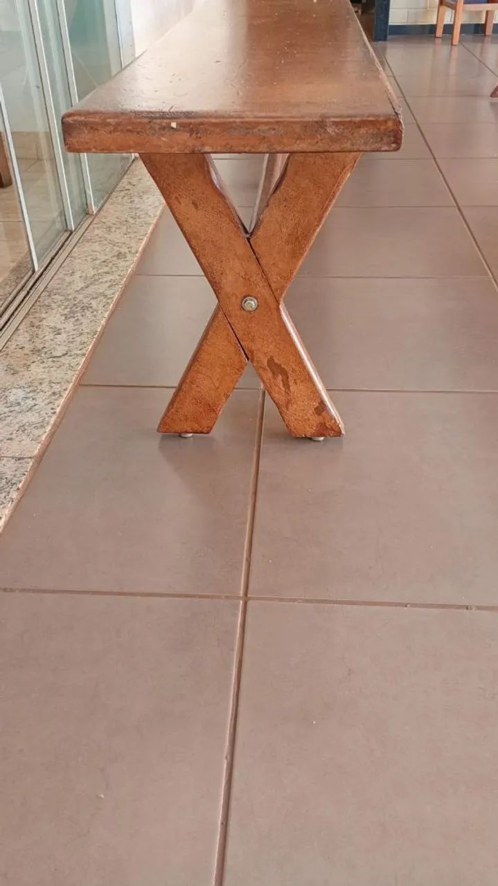 Bancos de 3 metros Madeira maciça  - Foto 3