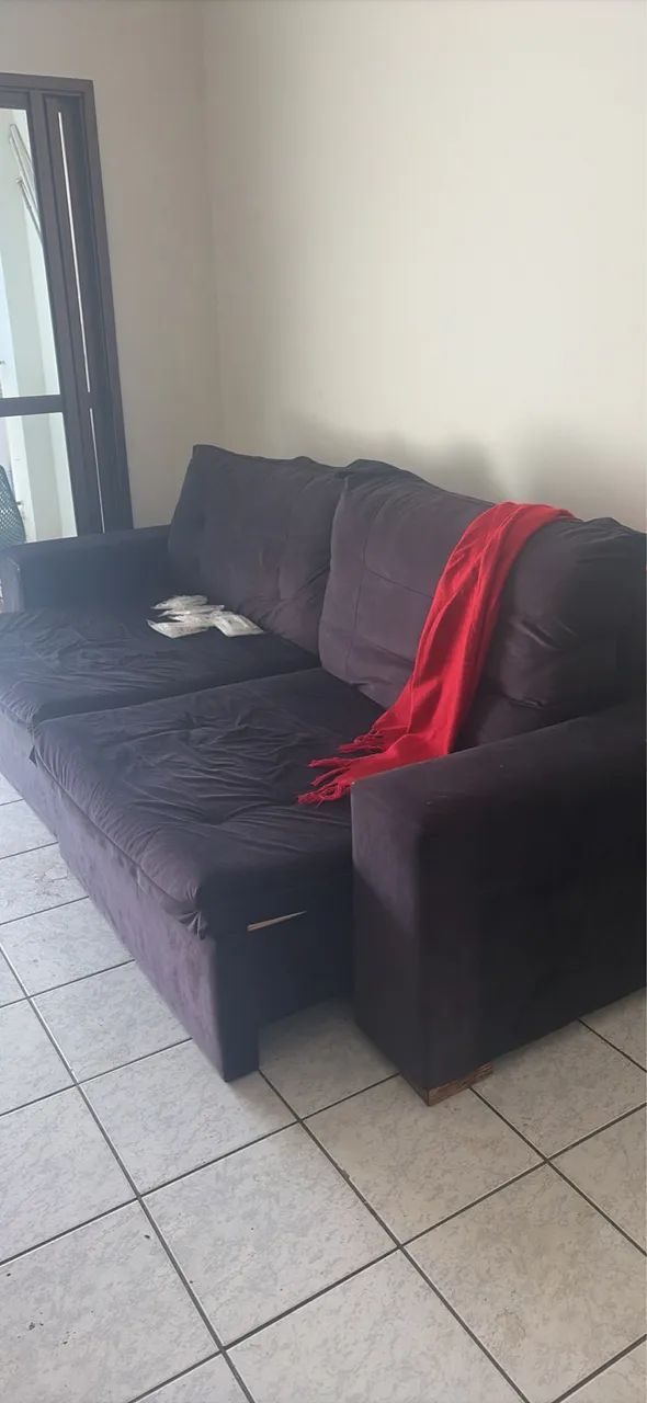 Sofá veludo preto - Foto 4
