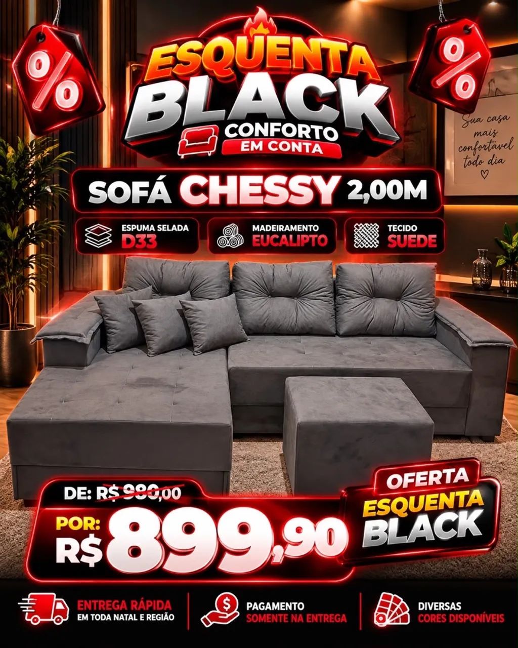 Sofás novos promoção  - Foto 2