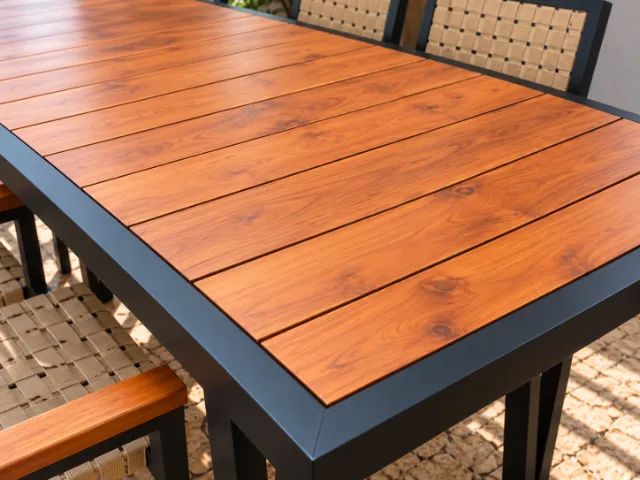 Mesa de Jantar 2,20m com 6 Cadeiras Madeira e Ferro - Foto 2