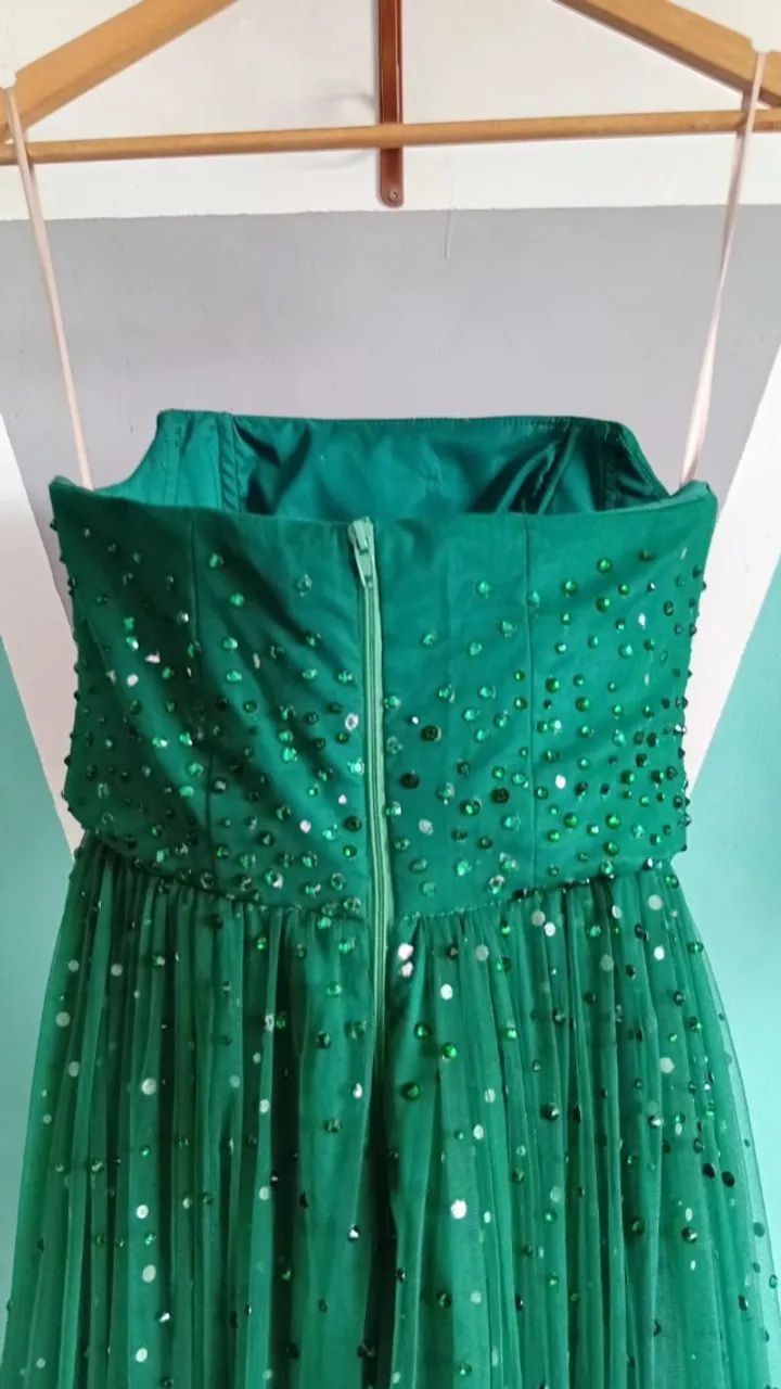 Vestido Tomara Que Caia Verde Esmeralda - Foto 4