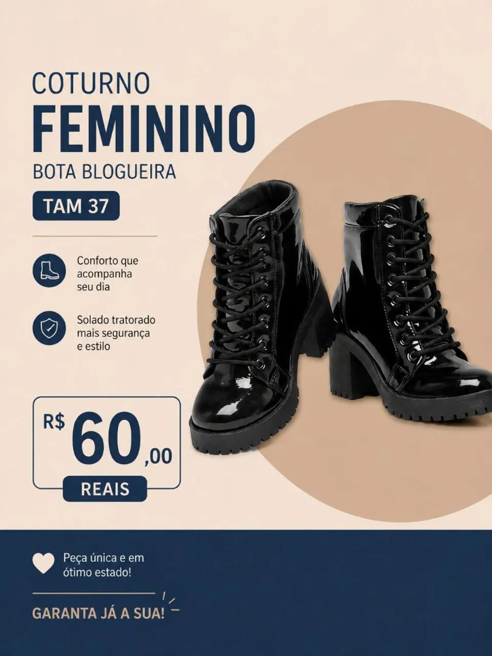 Bota couro