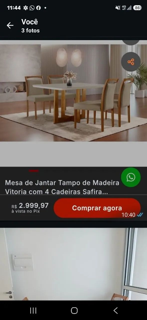 Mesa com 4 cadeiras - Foto 5