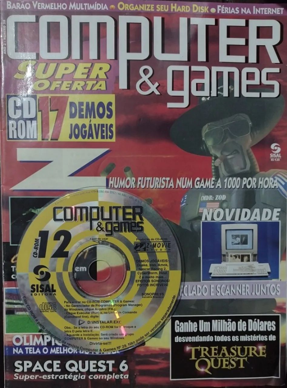 98 Sales Information CD-ROM　ジャンク CD ROM 12 - PC - Revista Computer & Games Ano 3 Nº 28 - Sisal