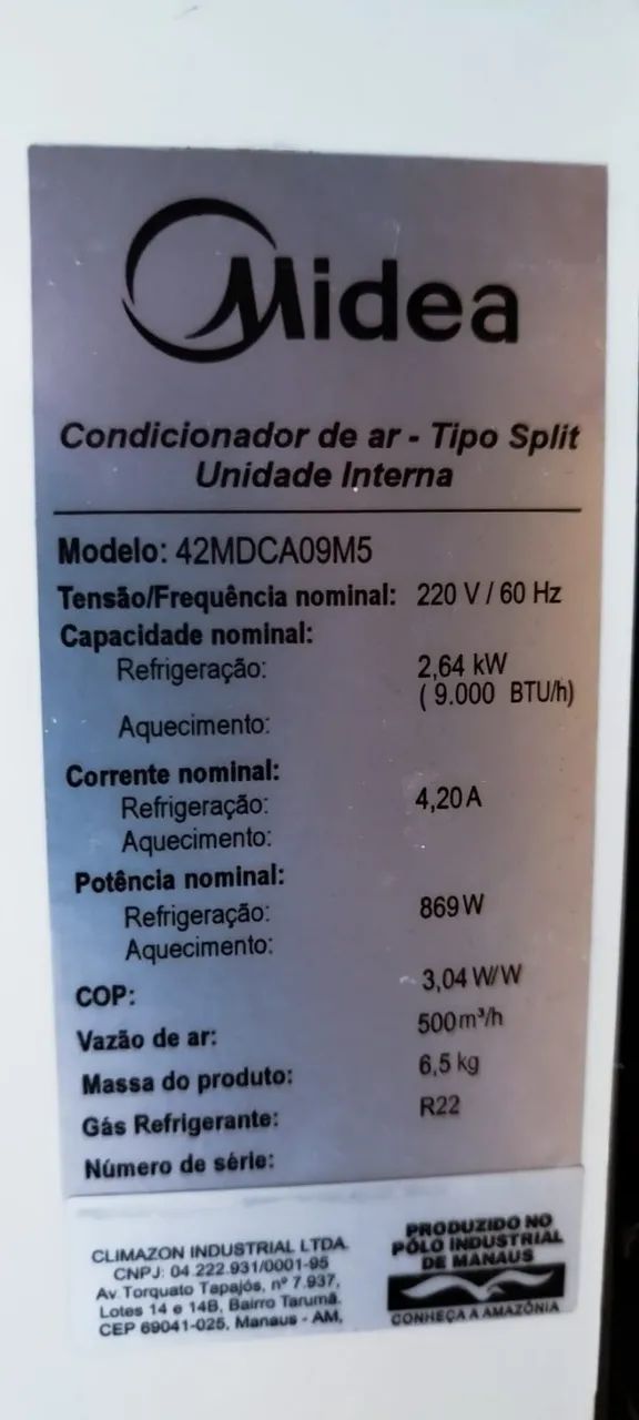 Ar-Condicionado Split Midea 9.000 BTUs - Foto 2