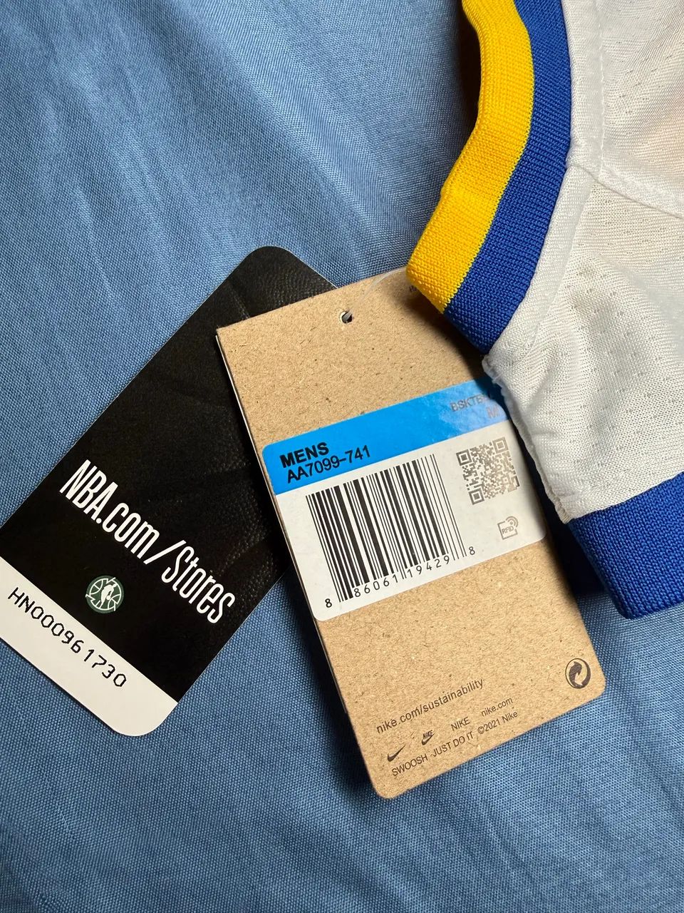 Camisa de Basquete Nike Golden State Warrions branca - Foto 5