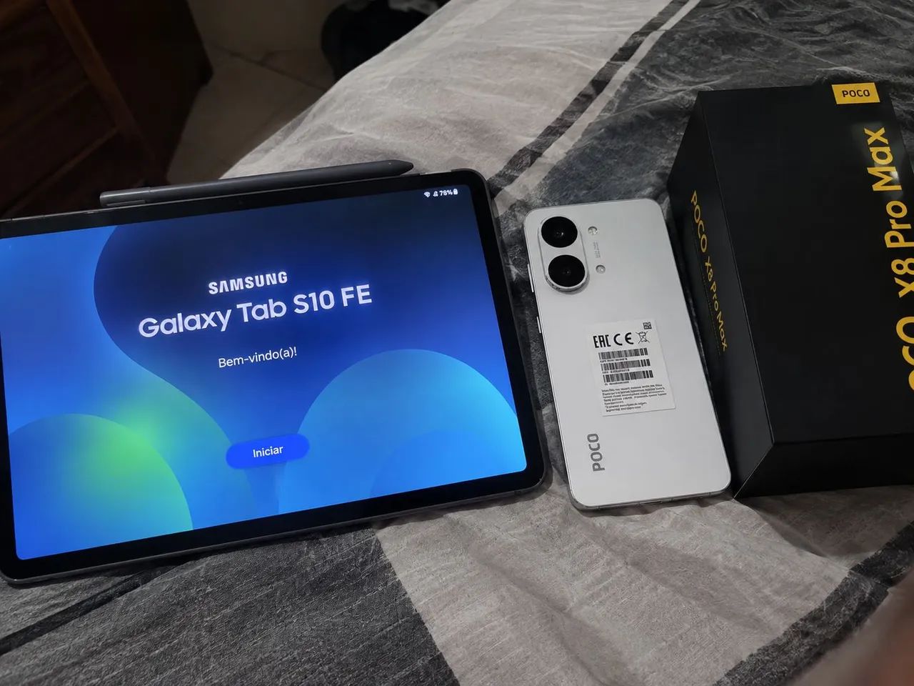 Tablet Samsung s10 fe e Poco x8 Pro Max 