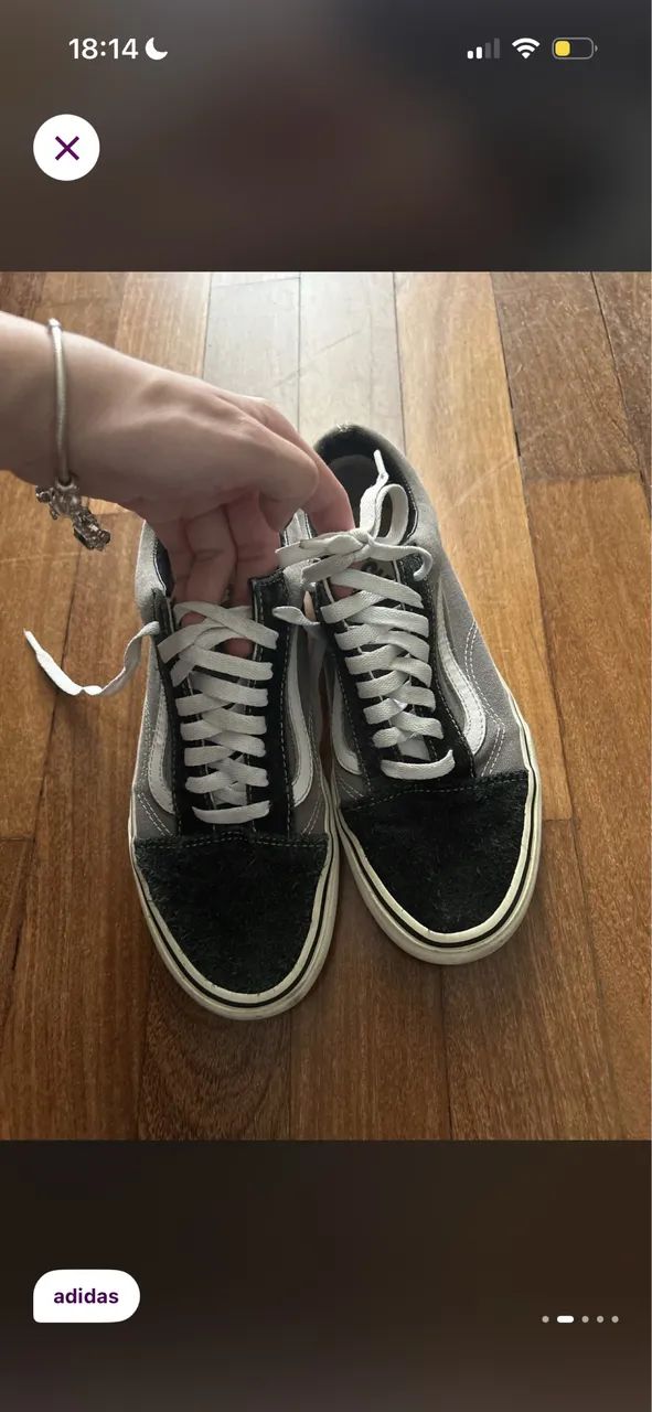 tenis vans old skool preto e cinza 37 - Foto 2