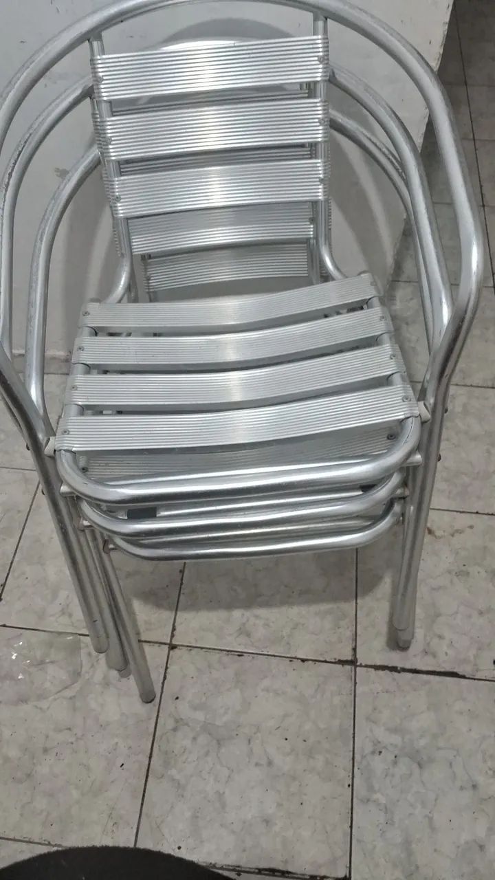 Cadeira de alumínio são 3 - Foto 4