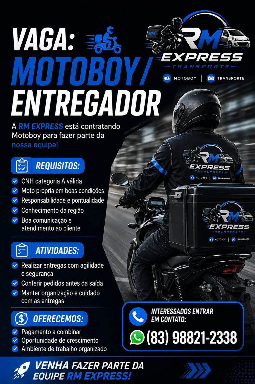 Vaga para motoboy 