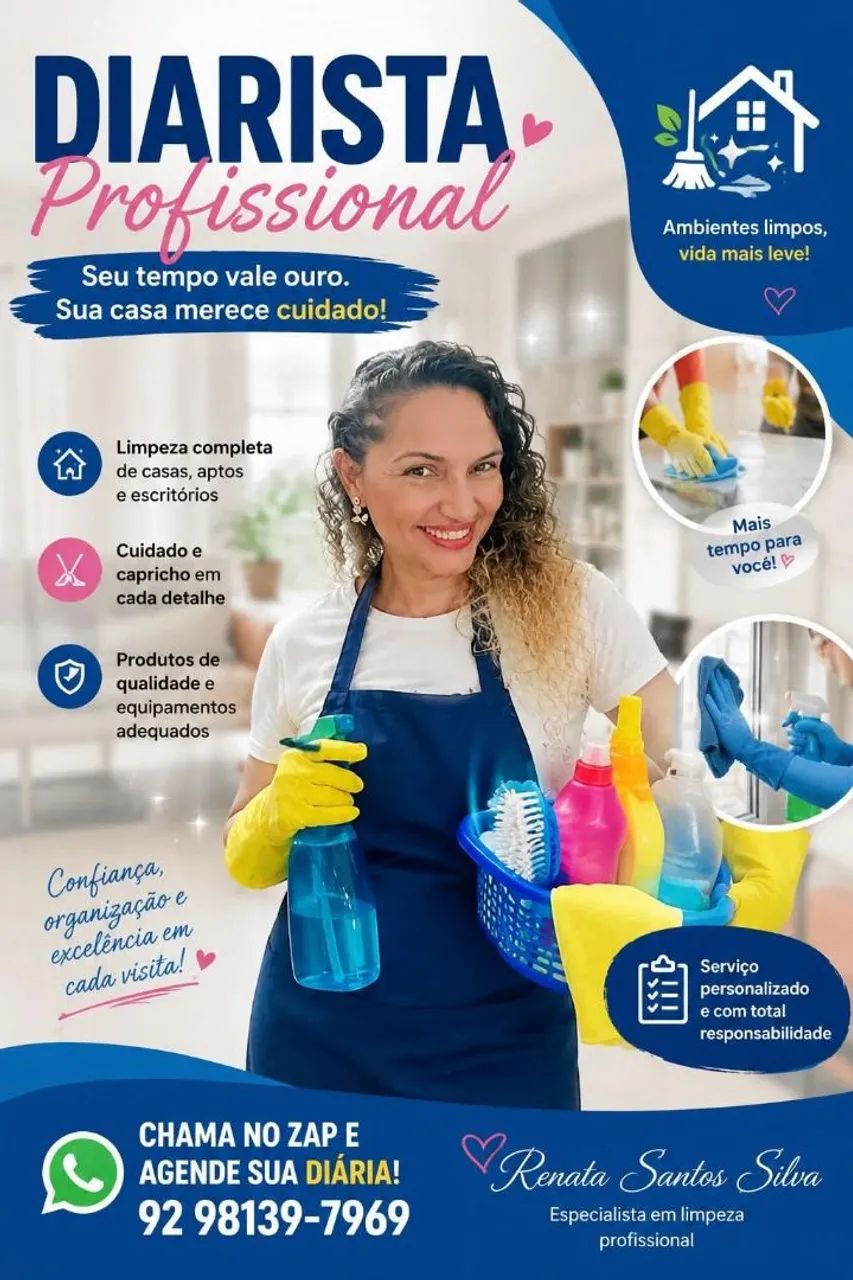 Diarista de limpeza 
