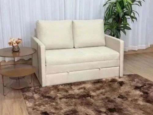 SOFÁ CAMA DOMINIC 1,40M LINHO. PRONTA ENTREGA.