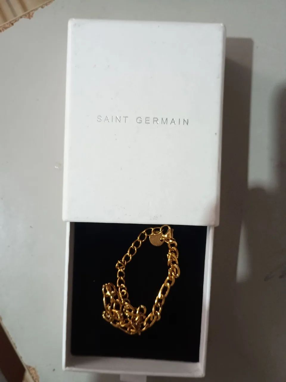 Pulseira Grumet Clássica Dourada Saint Germain - Nova, Caixinha Original Nova - Foto 2