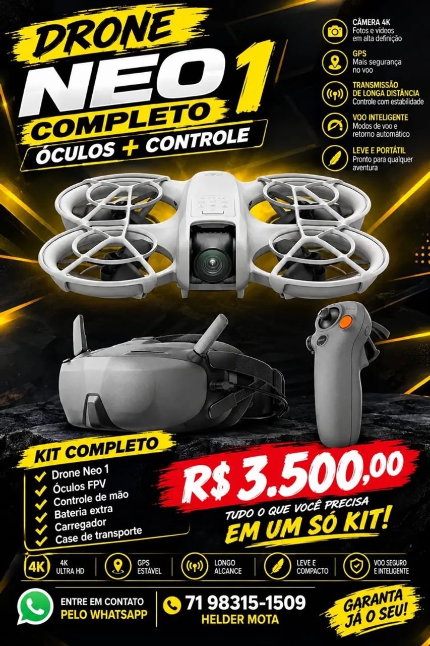 Oportunidade Neo 1 combo com kit fpv  - Foto 3