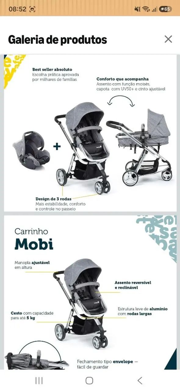 Carrinho de bebê Safety 1st - Foto 4