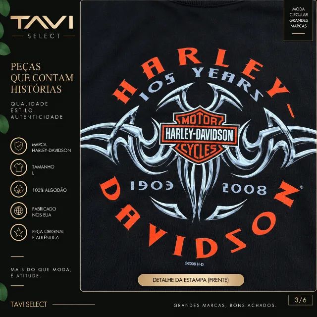 Camiseta Harley-Davidson 105 Years - Foto 3
