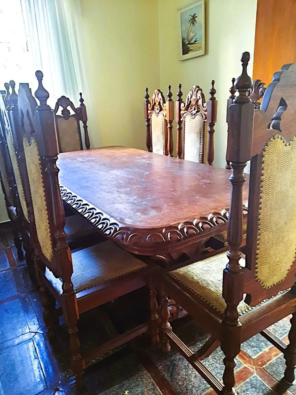 Mesa de jantar em madeira maciça - Foto 3
