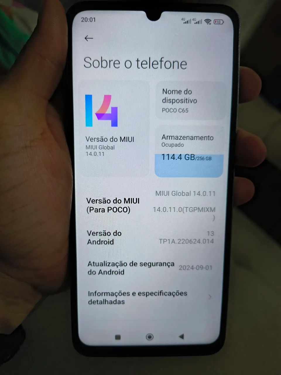 POCO C65 256GB + Caixa e Carregador - Foto 4