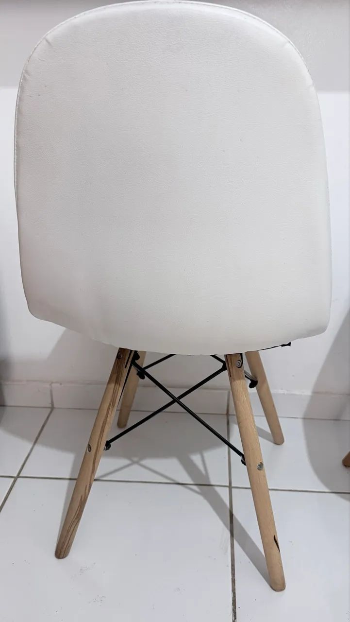 Cadeira Eames Estofada Branca  - Foto 3