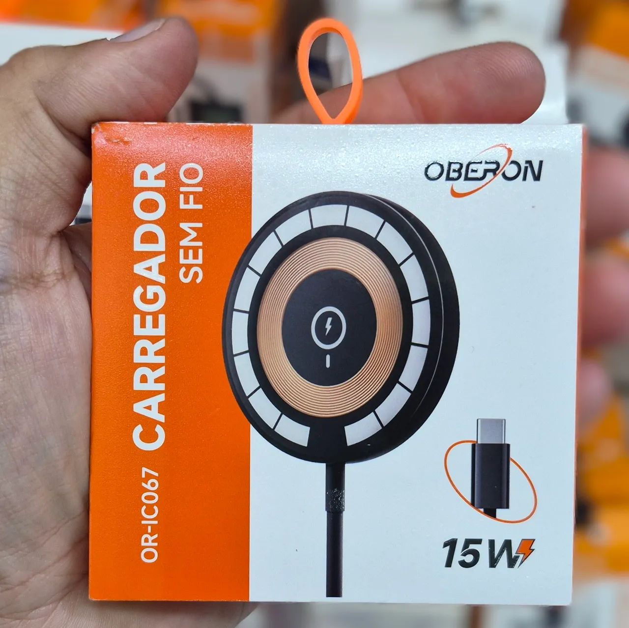 CARREGADOR MAGNETICO SEM FIO 15W OR-IC067