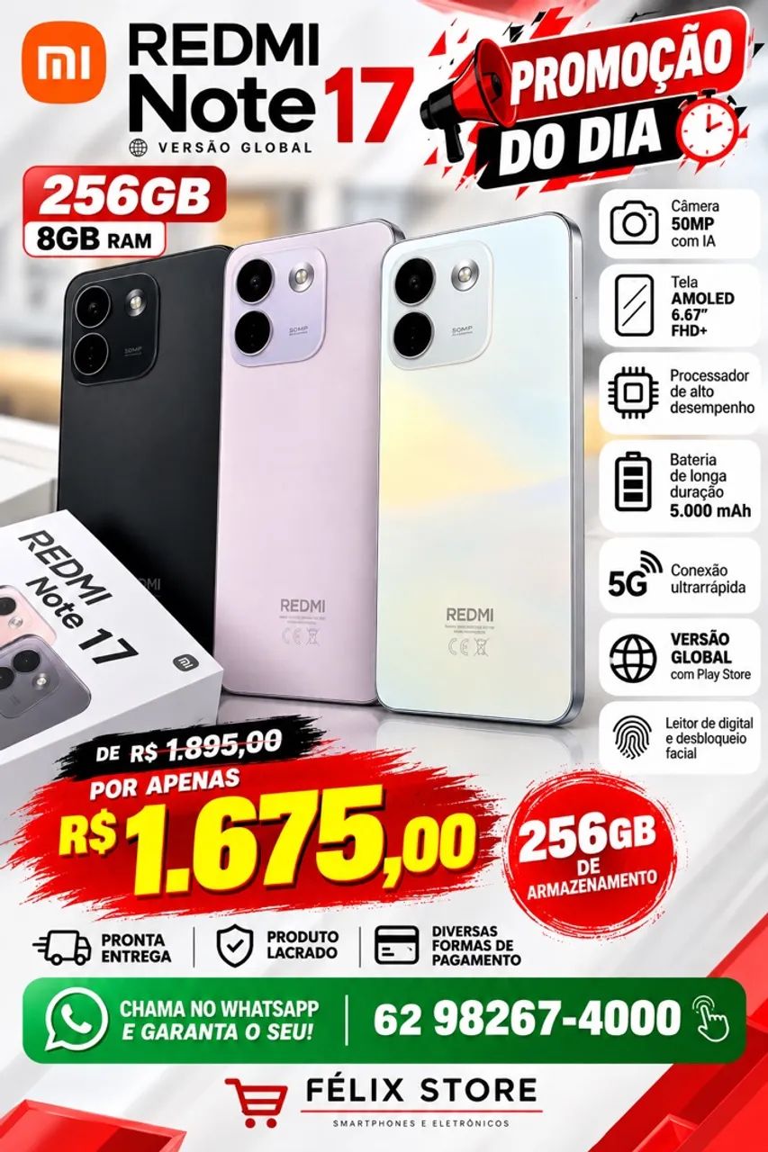 Redmi Note 17 256gb Lacrado  - Foto 2