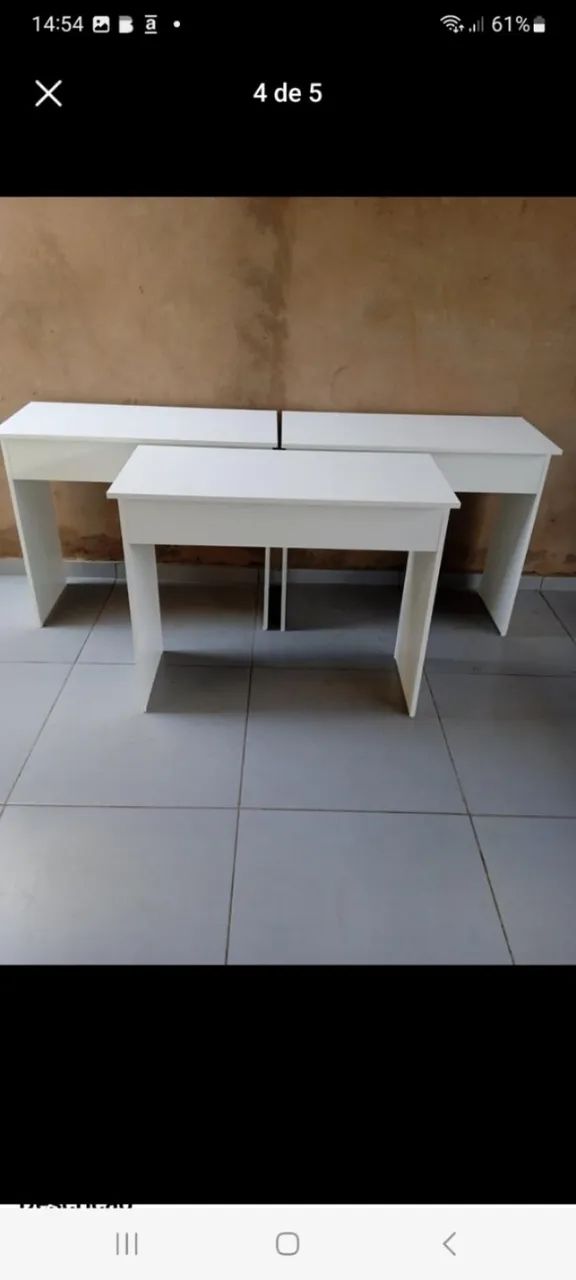 Mesa Escrivaninha MDF Novas, Entrega Grátis  - Foto 2