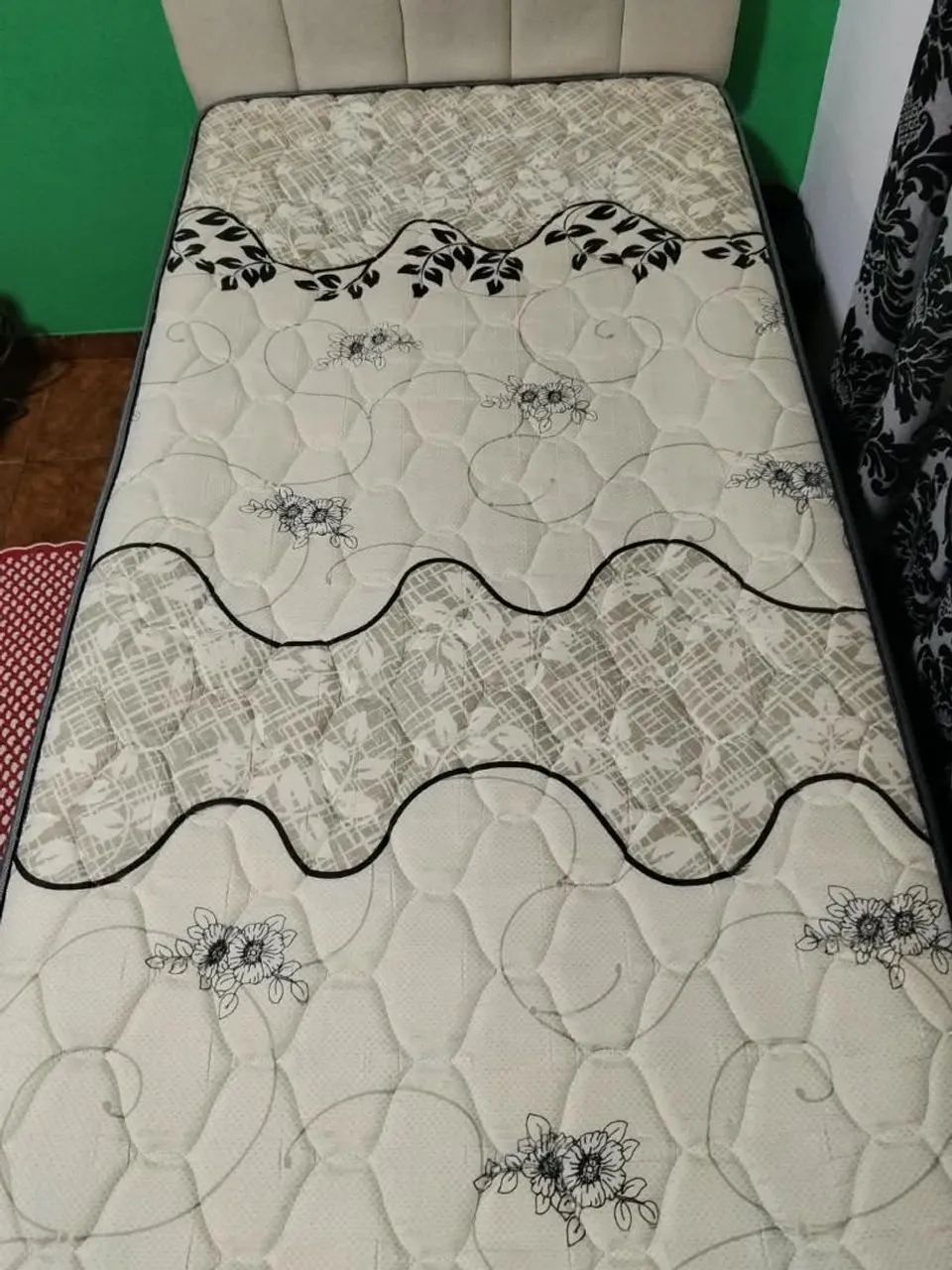 Cama box solteiro com cabeceira e colchão  - Foto 2