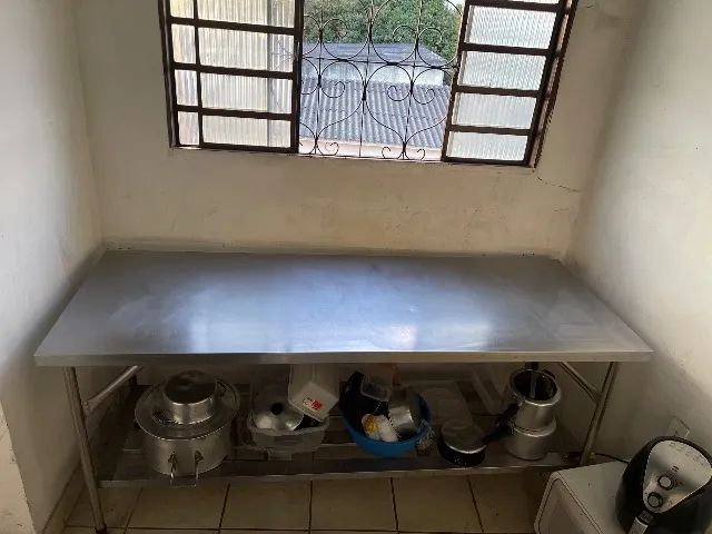 Mesa industrial de inox 1,90x90 - Foto 2