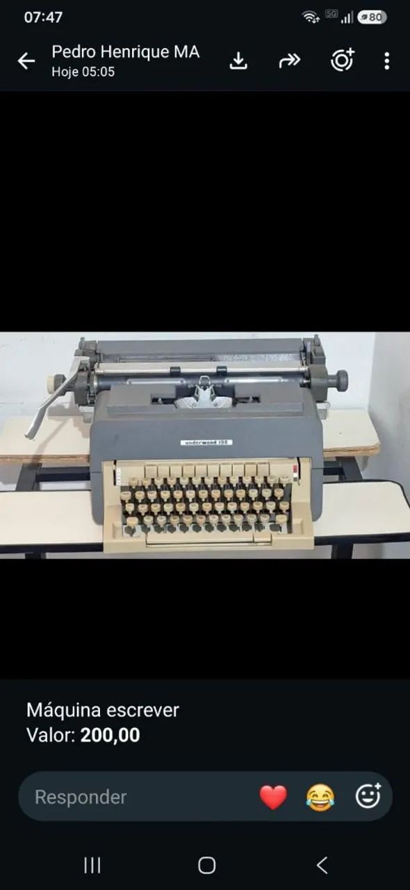 Máquina de datilografia 