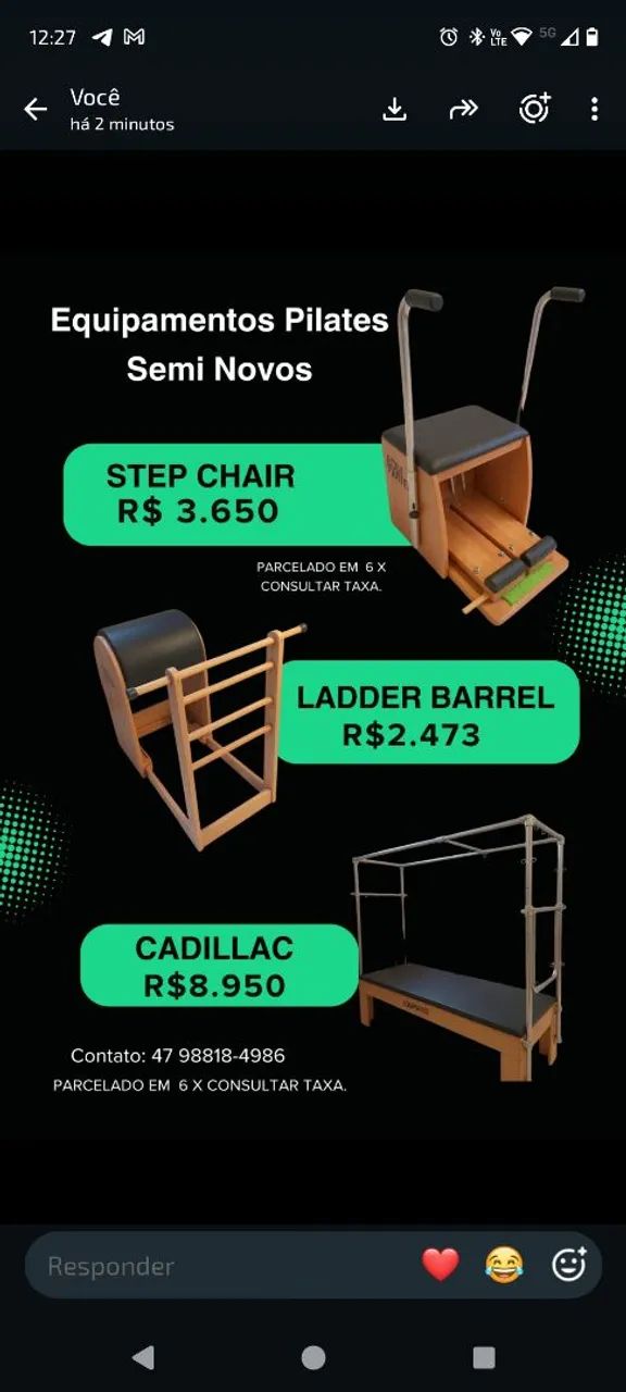 Equipamentos de Pilates Semi- Novos