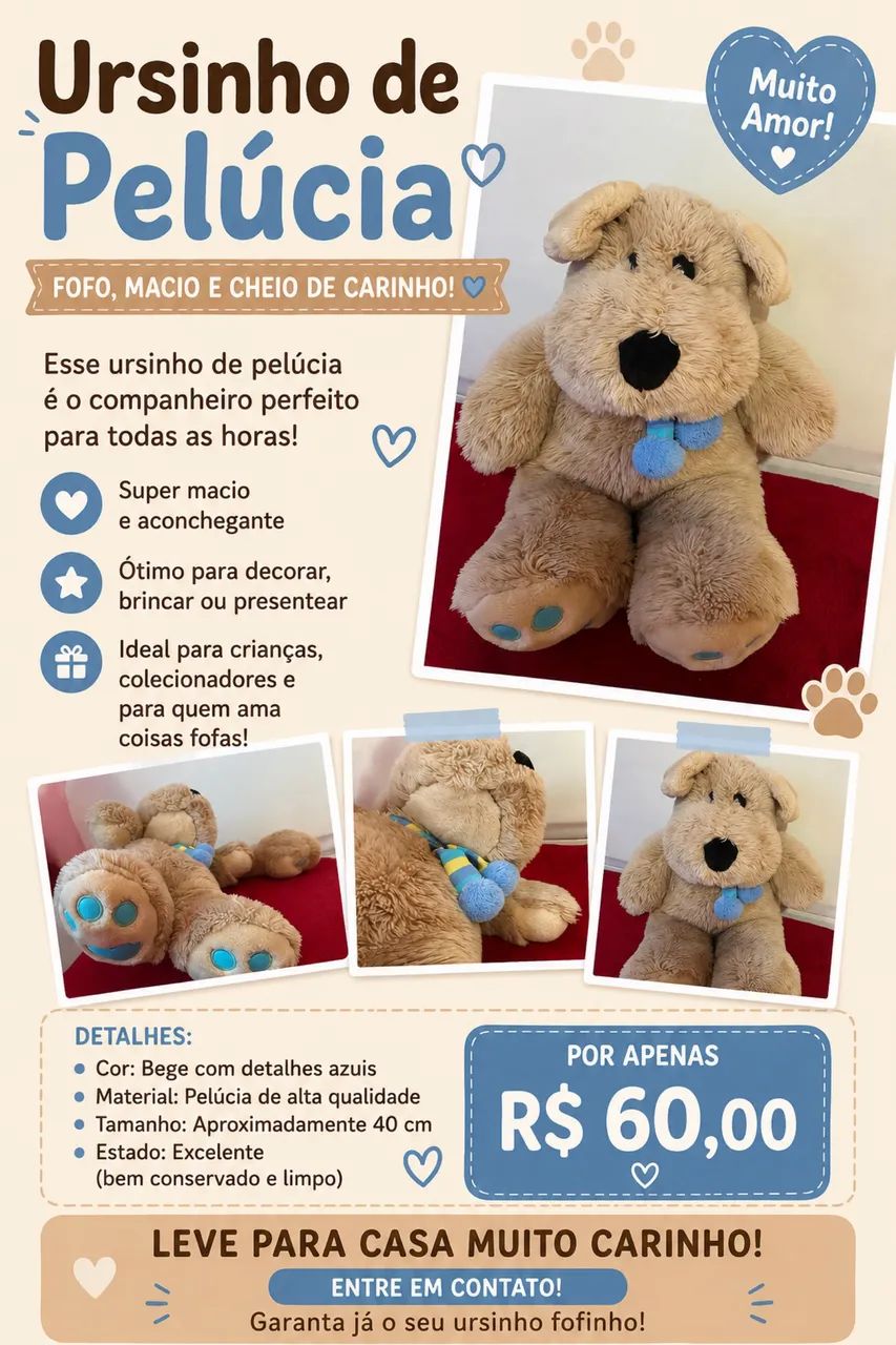 Urso de pelúcia  - Foto 3