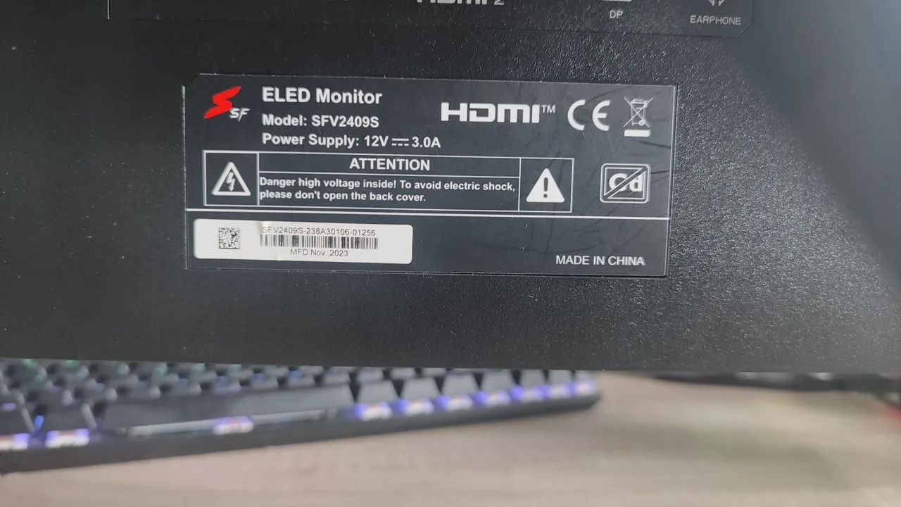 Monitor Gamer SuperFrame 165Hz - 24P - 1Ms - Foto 4