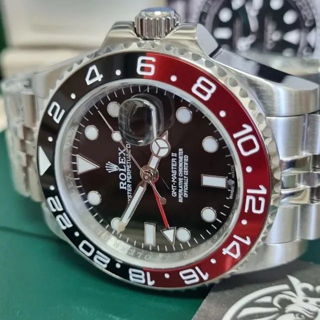 Relógio ROLEX COKE AUTOMÁTICO  - GMT MASTER II PULSEIRA JUBILEU - Foto 5