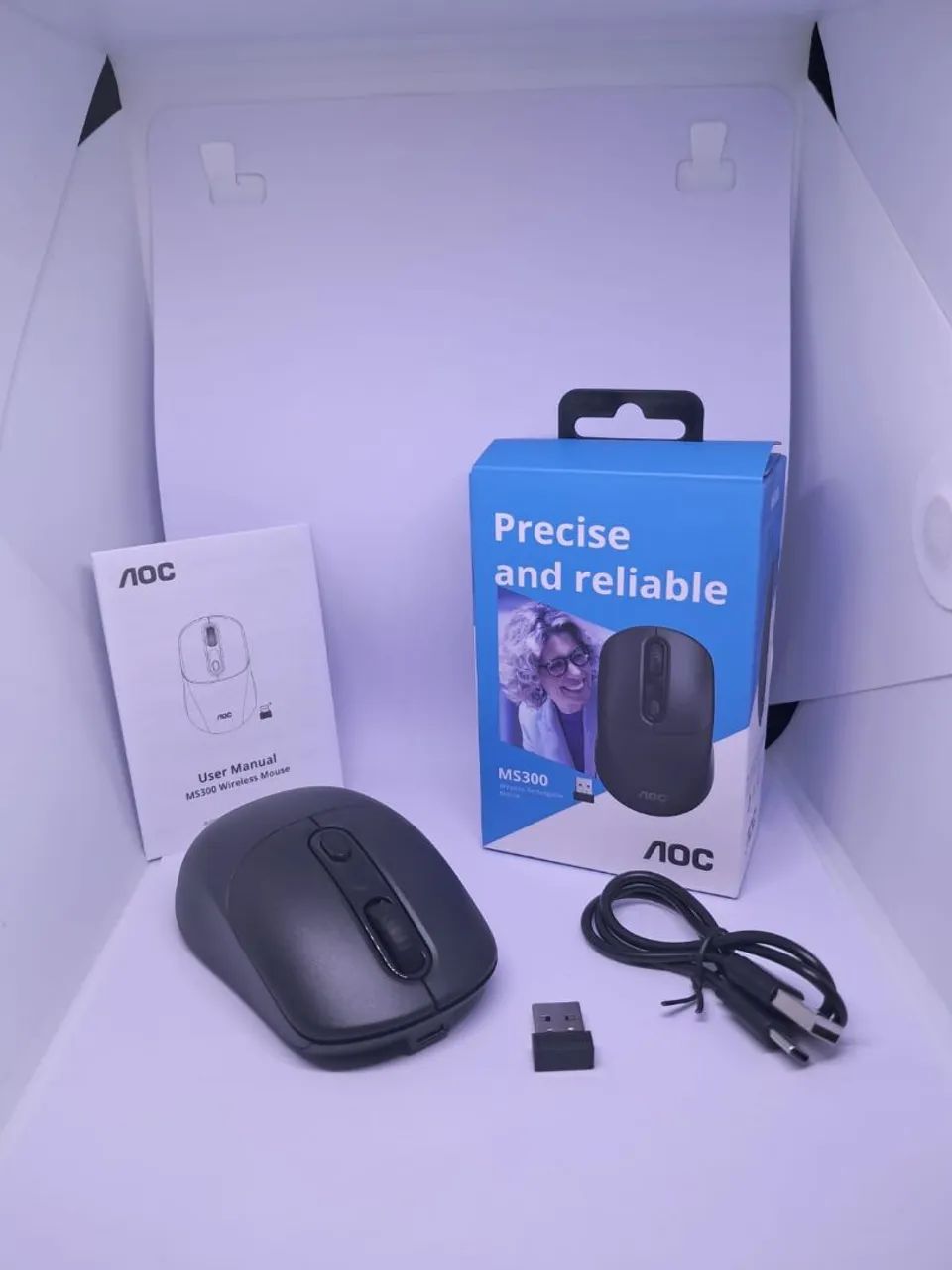 Promoção!!! Mouse Sem Fio AOC MS300 1600 DPI - Foto 5