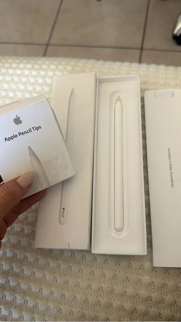 Apple Pencil 2 e caixa de ponteira NOVA! - Foto 3