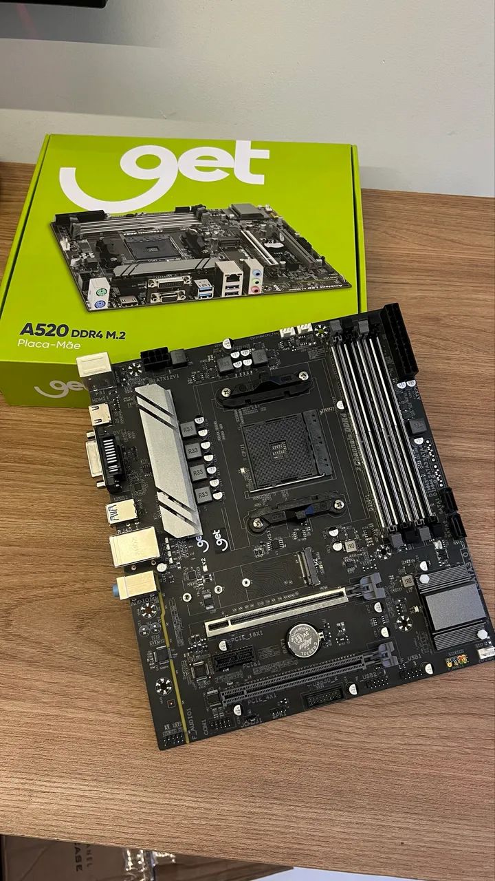 Placa-Mãe A520 M2 AM4 DDR4 até 128GB
