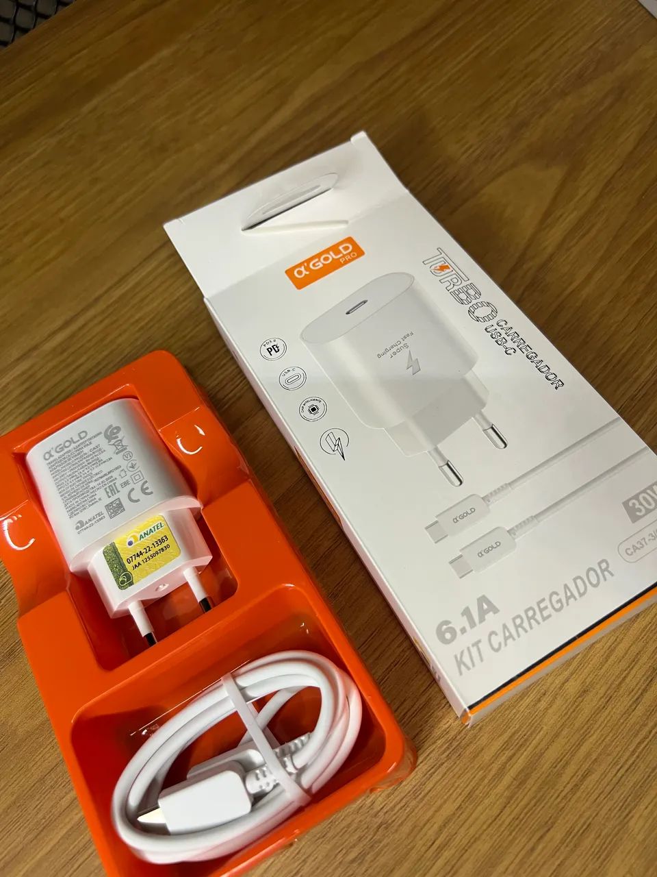 Carregador Turbo Tipo C 30w Para Iphone 15 16 17 Pro Max Branco - Foto 2