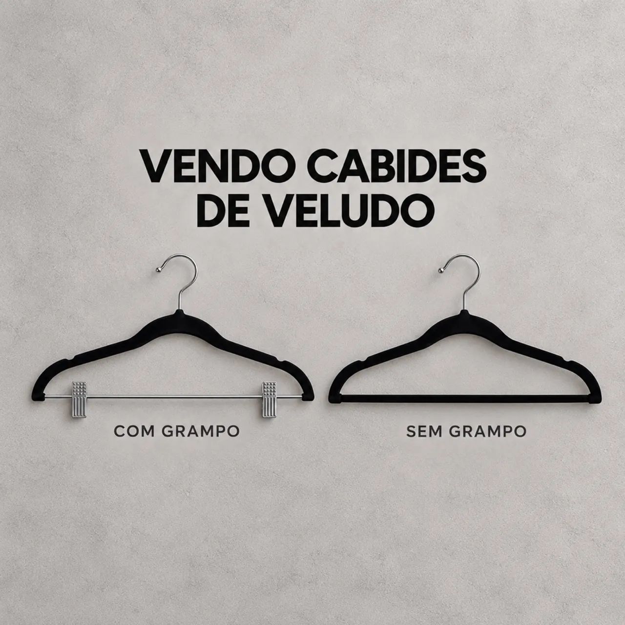 Cabides de Veludo à Venda | Com e Sem Grampo