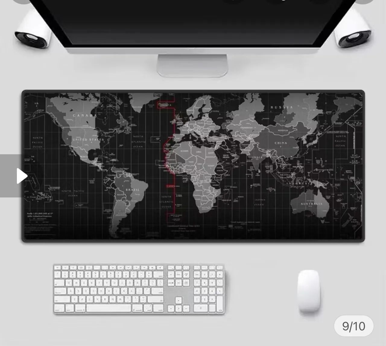 Mouse pad 90 x 40 gigante mapa mundo