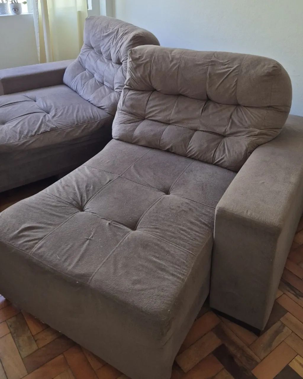 Sofá Retrátil e Reclinável Suede 240cm (Super Confortável) - Foto 4