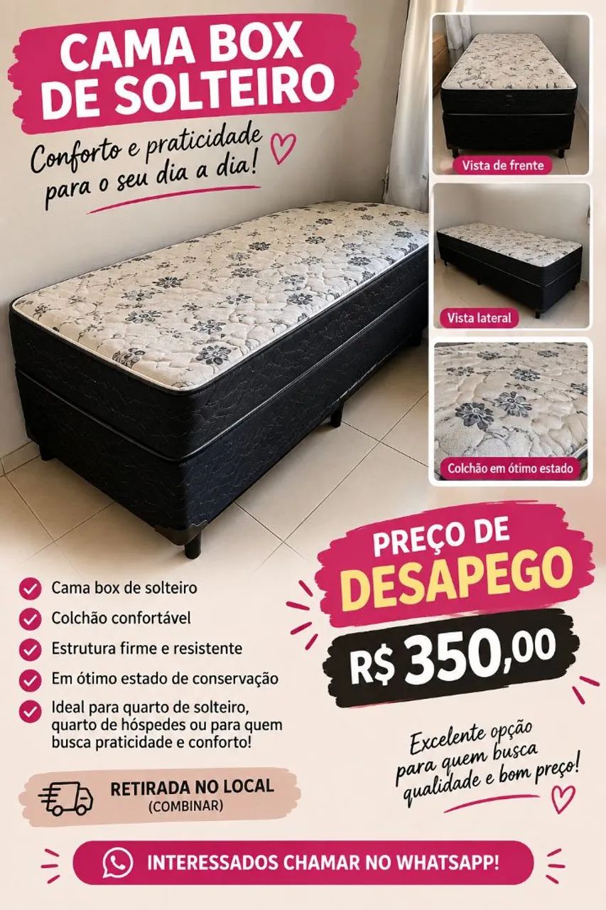 Cama box de solteiro 